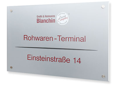 Rohwaren-terminal Schild